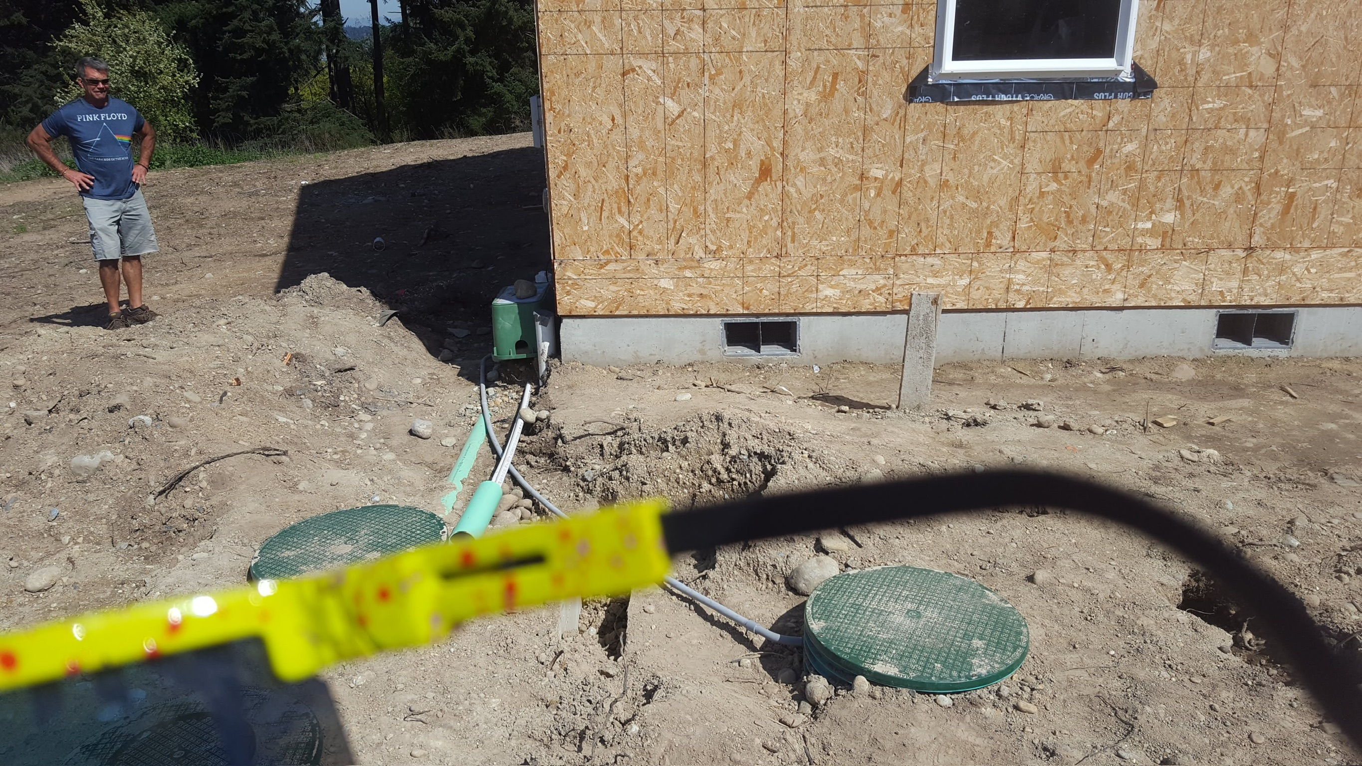 Underground electrical service installation by Elite Electric